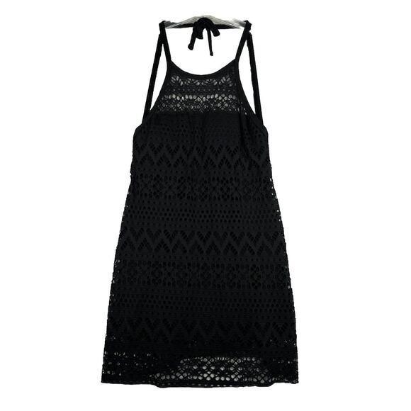 Robin Piccone Swim Cover Up Women Small Black Lace Trim Romantic Swim‎ Neutral - Picture 1 of 10